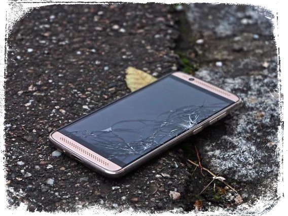 celular caiu no chão